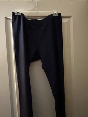 Classic High-Waist Swim Leggings - Navy Blue